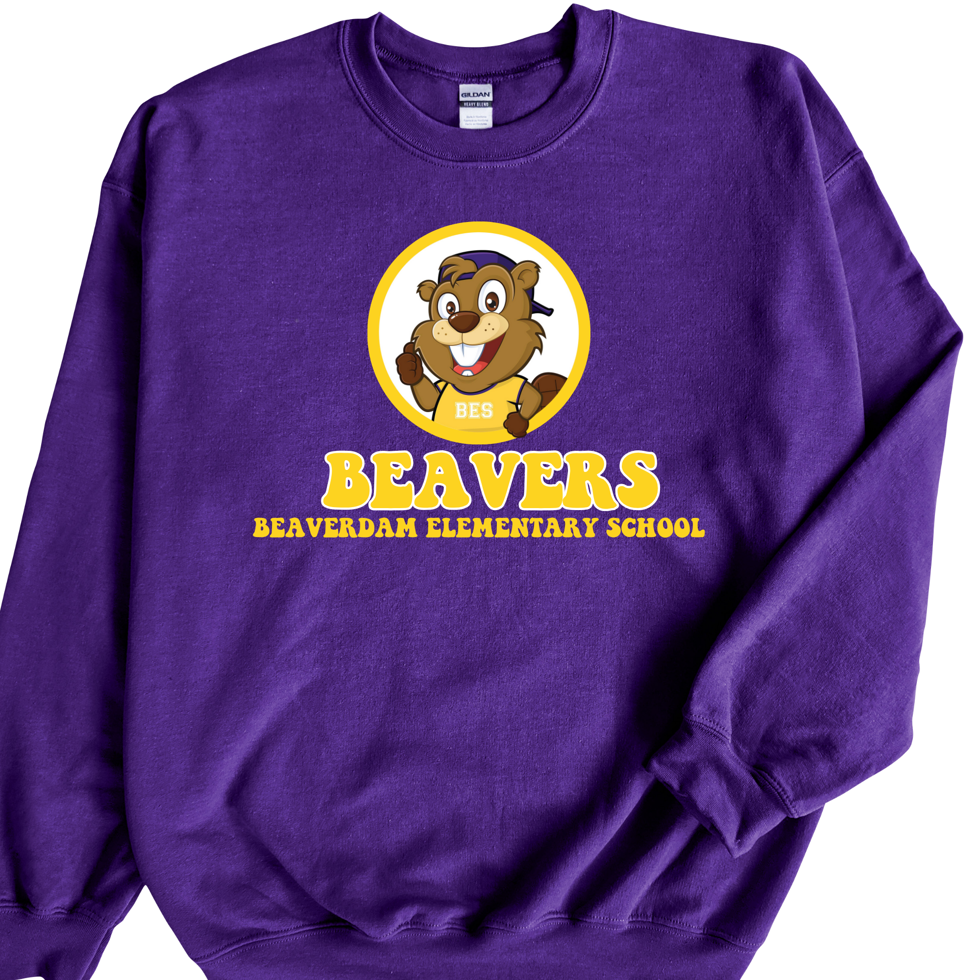 Retro Circle Beavers - Purple SWEATSHIRT