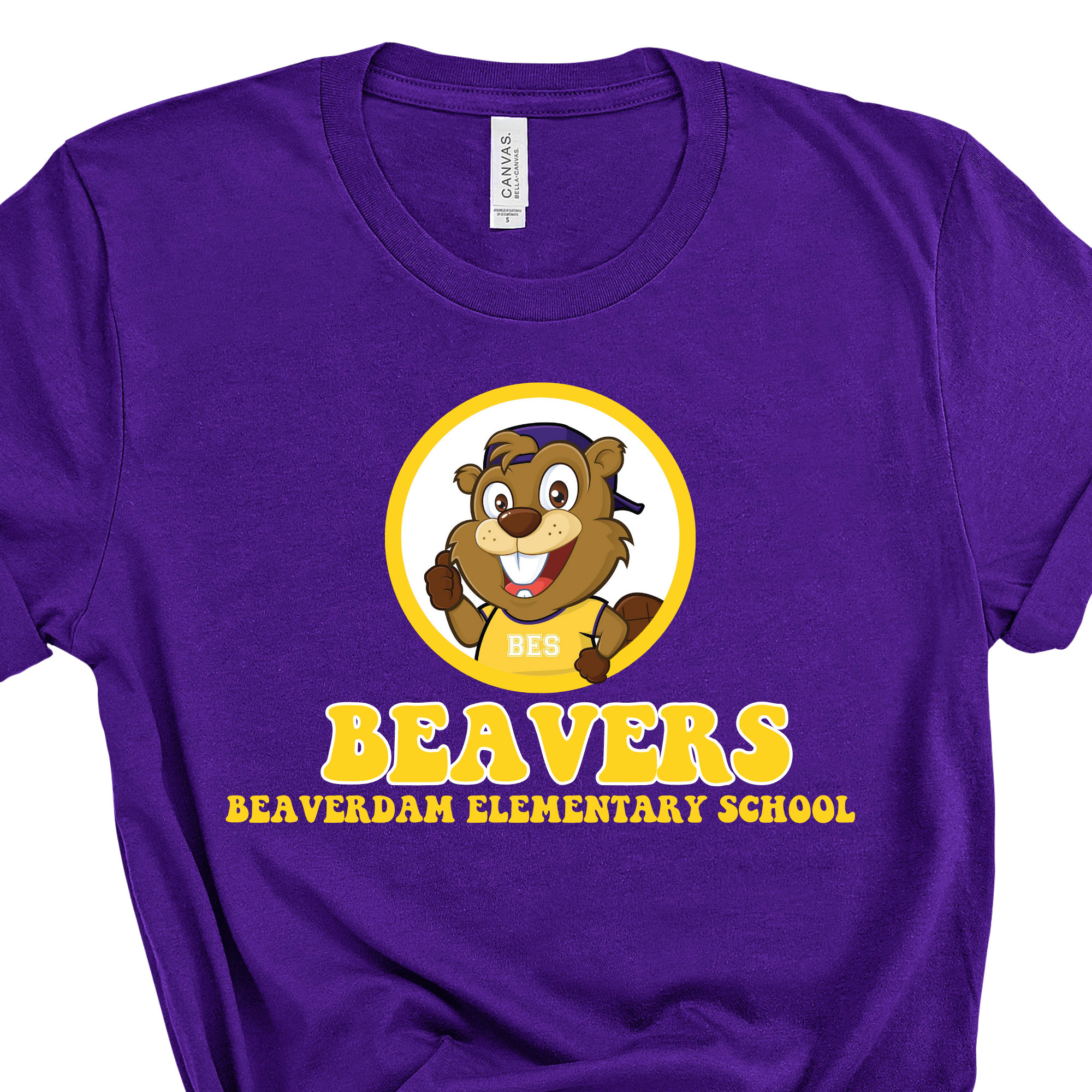 Retro Beavers - Purple SHORT SLEEVE