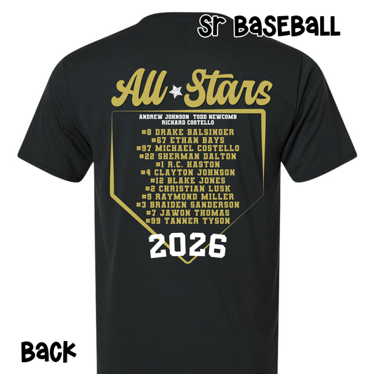 SR BASEBALL- All Stars Plate