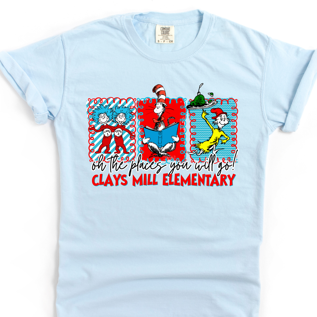 Oh the Places- Clays Mill Elementary- SHORT SLEEVE