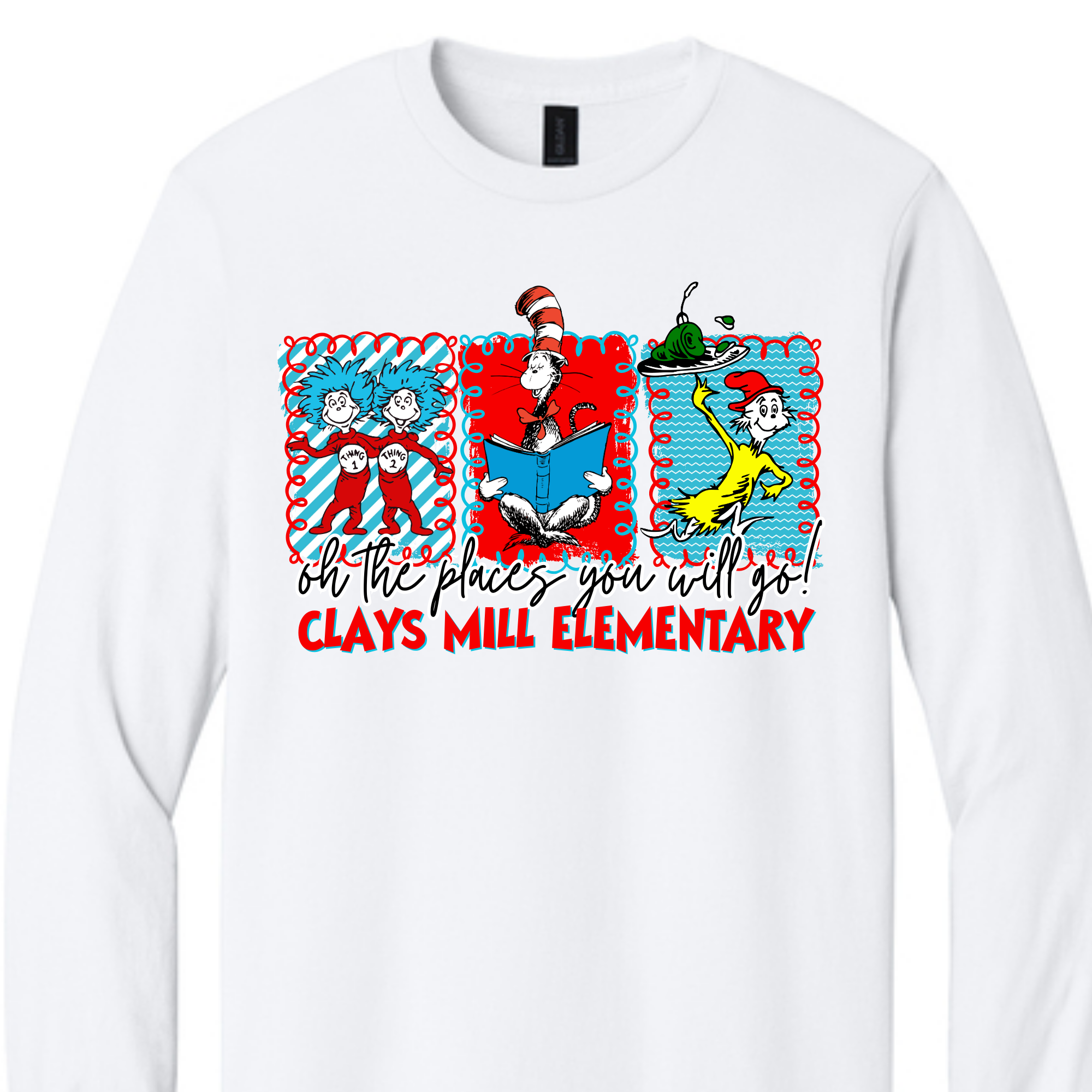 Oh the Places- Clays Mill Elementary- LONG SLEEVE