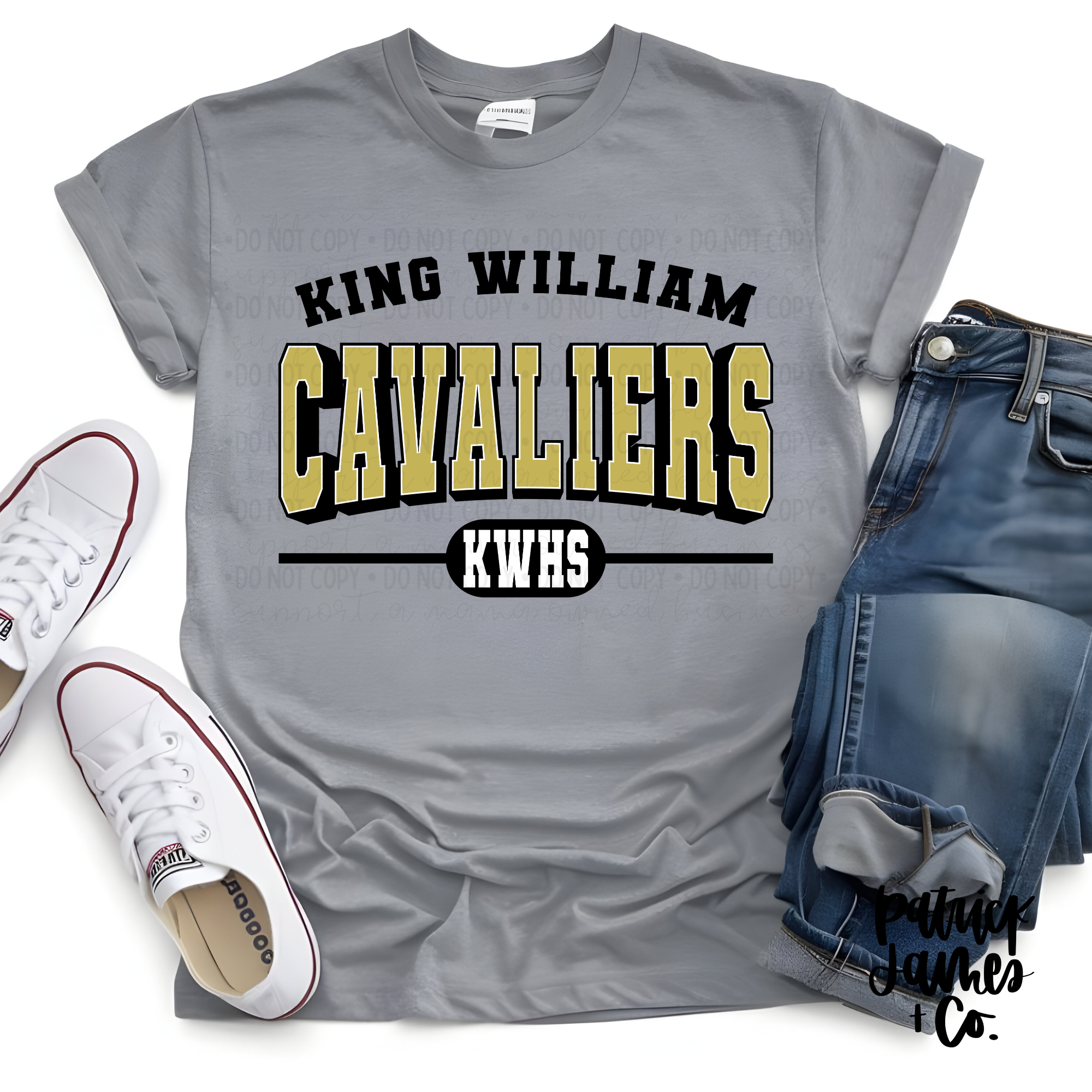 Varsity Cavaliers Grey SHORT SLEEVE