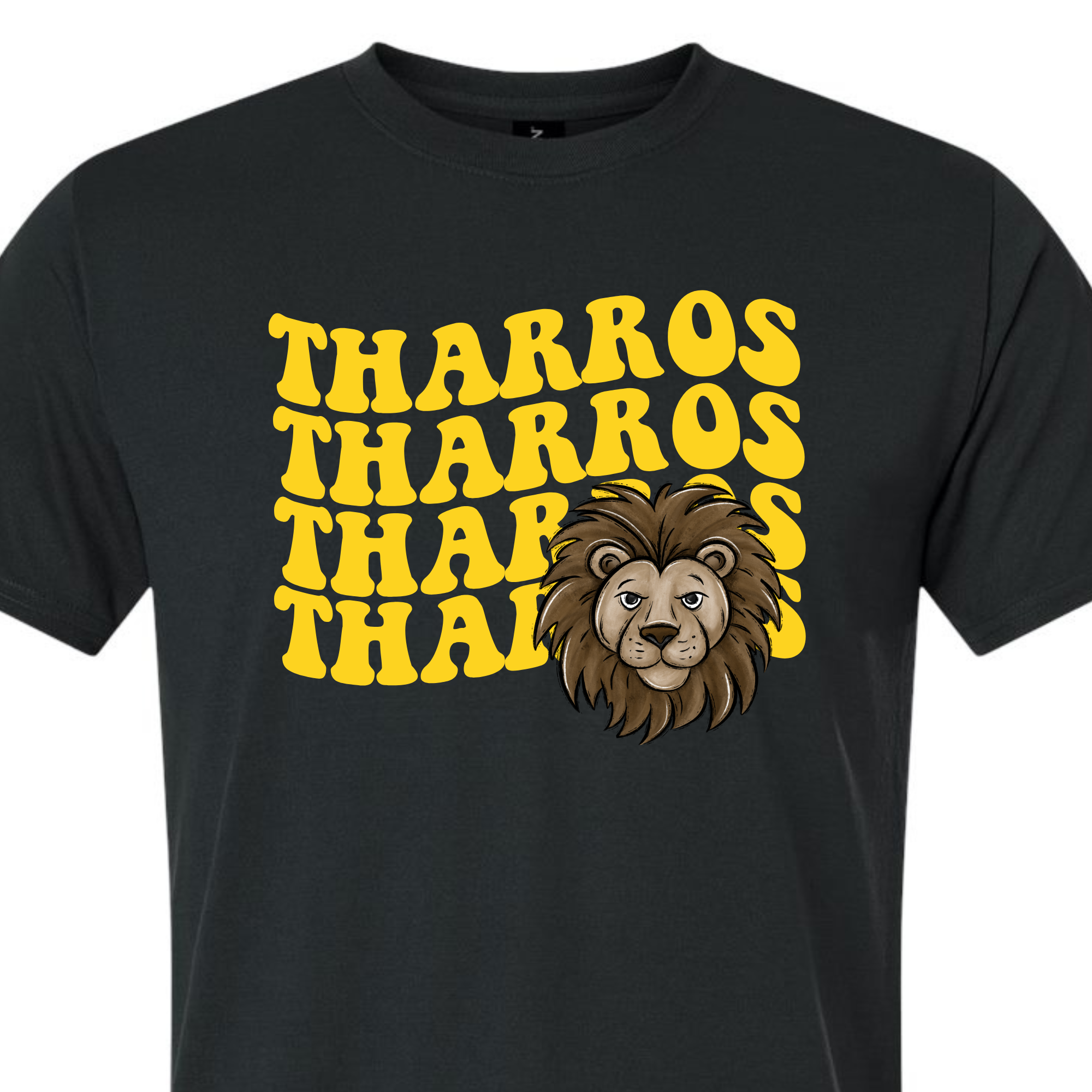 Wavy Tharros House - Black SHORT SLEEVE