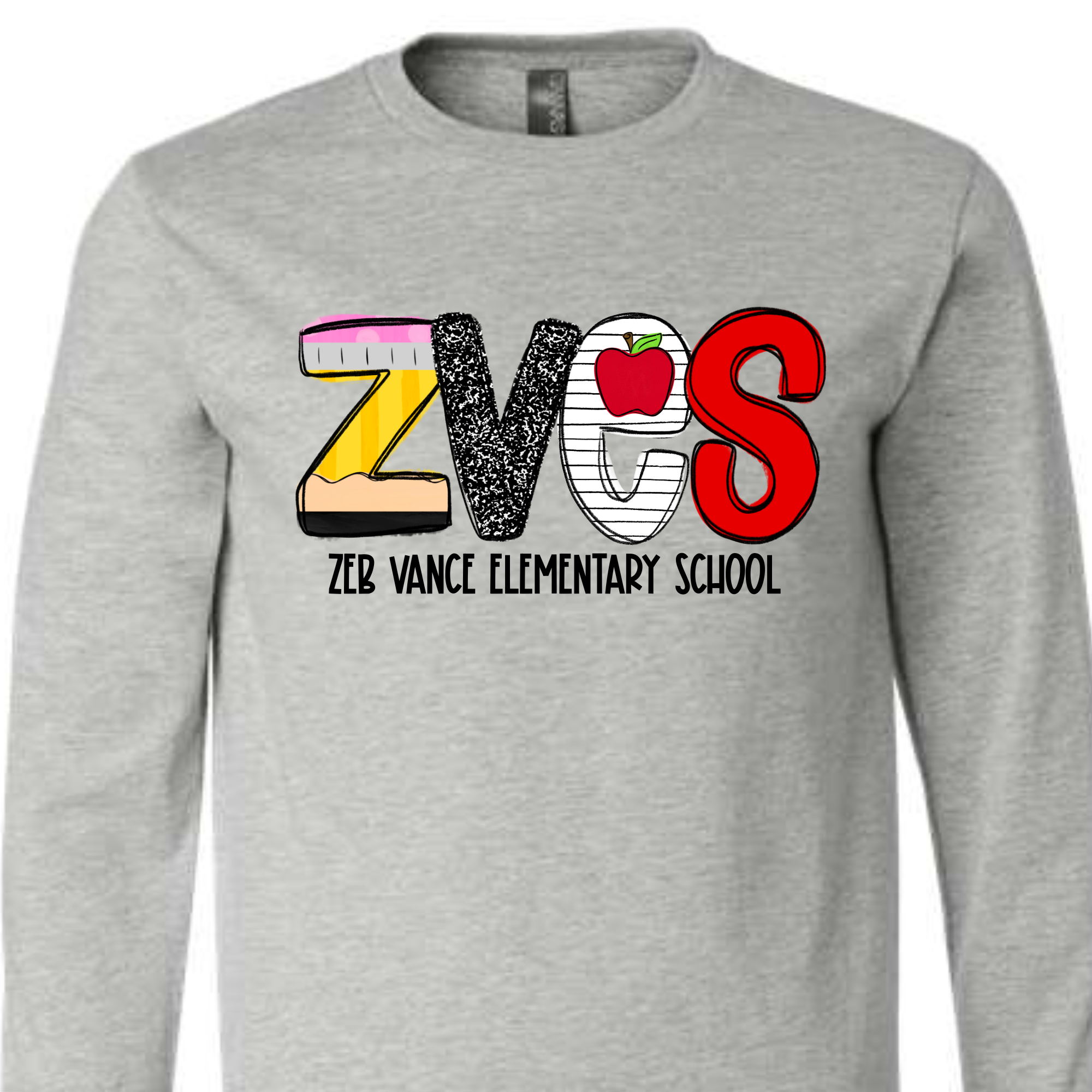 School House Alpha - ZVES Grey LONG SLEEVE