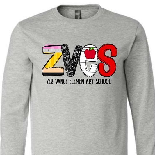 School House Alpha - ZVES Grey LONG SLEEVE
