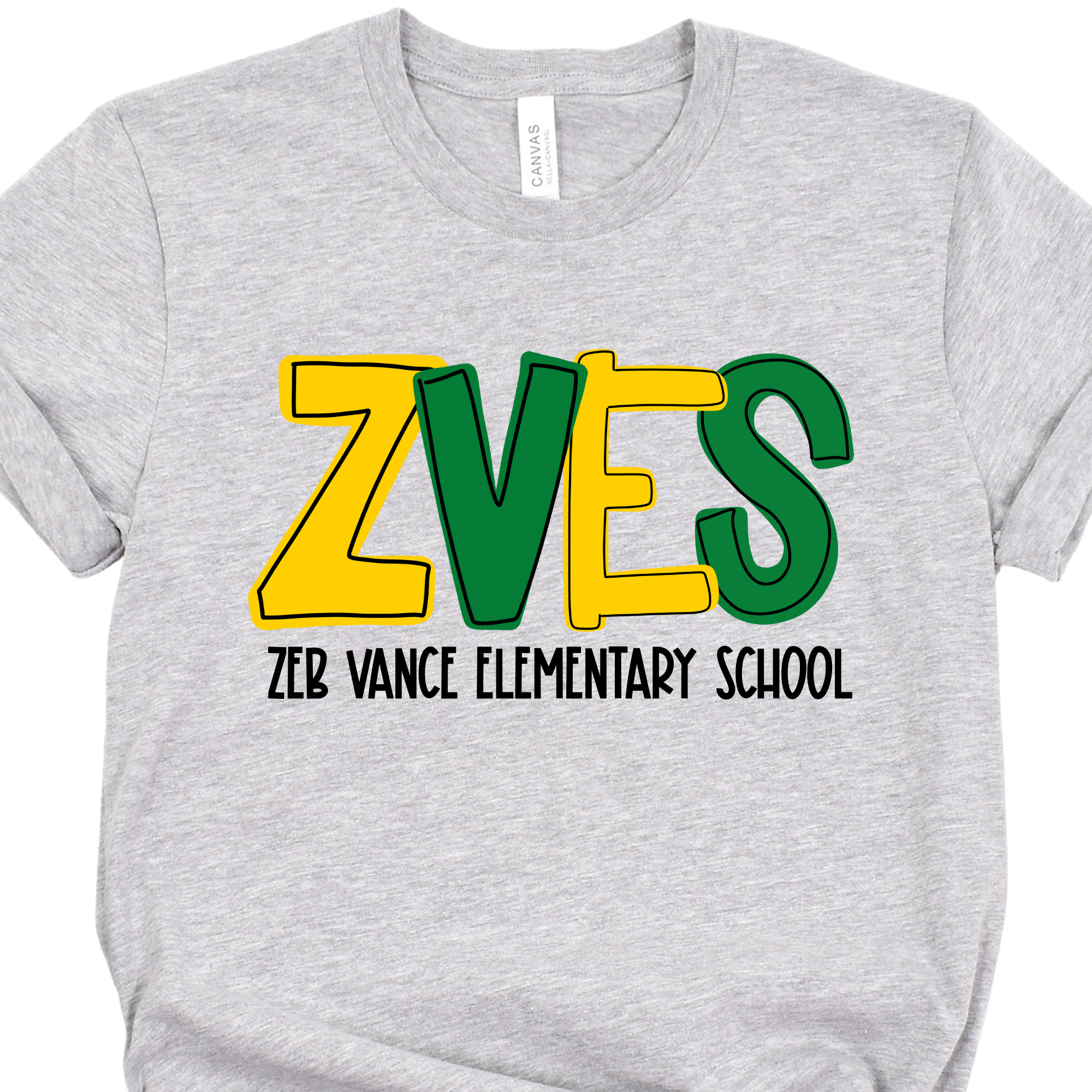 School Color Alpha ZVES- Grey SHORT SLEEVE