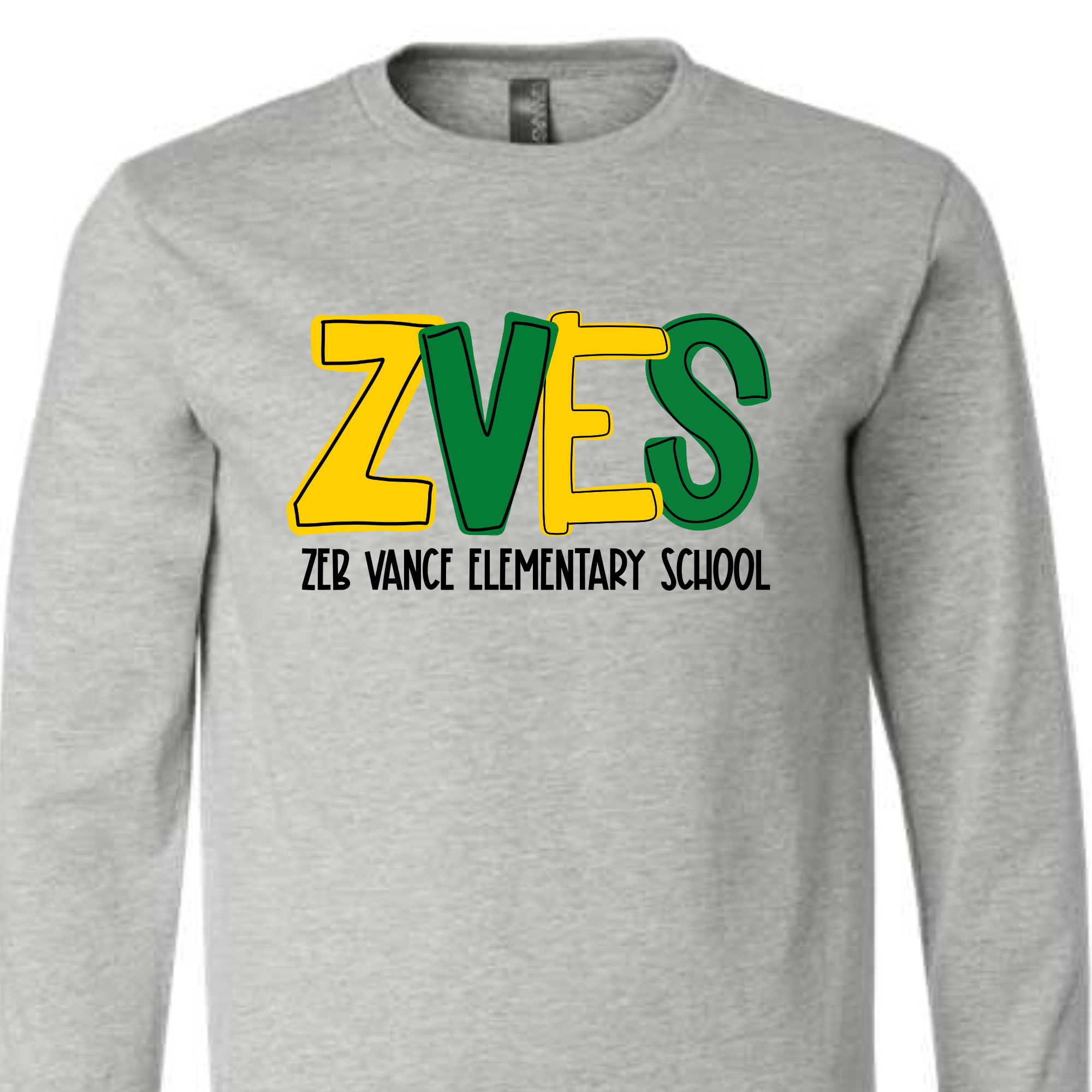 School Color Alpha - ZVES Grey LONG SLEEVE