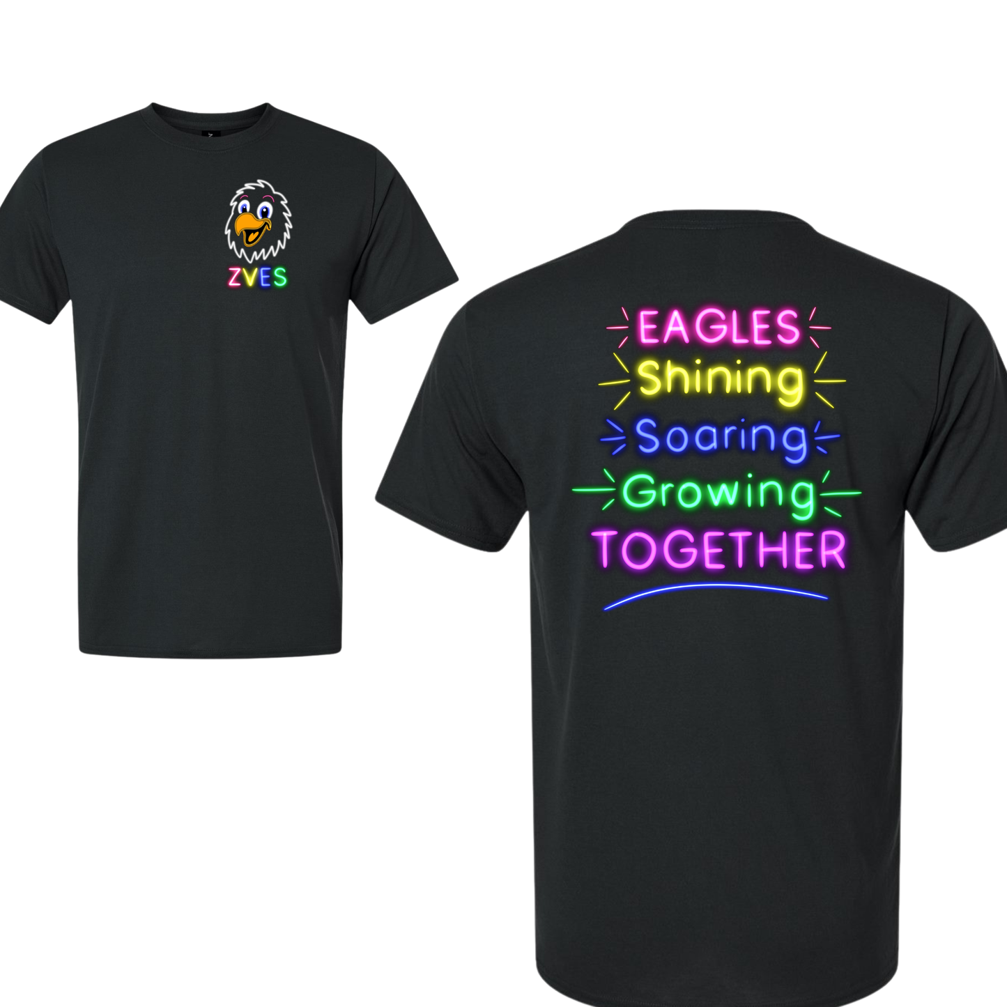 Neon Zeb Vance Eagles- Black Short Sleeve