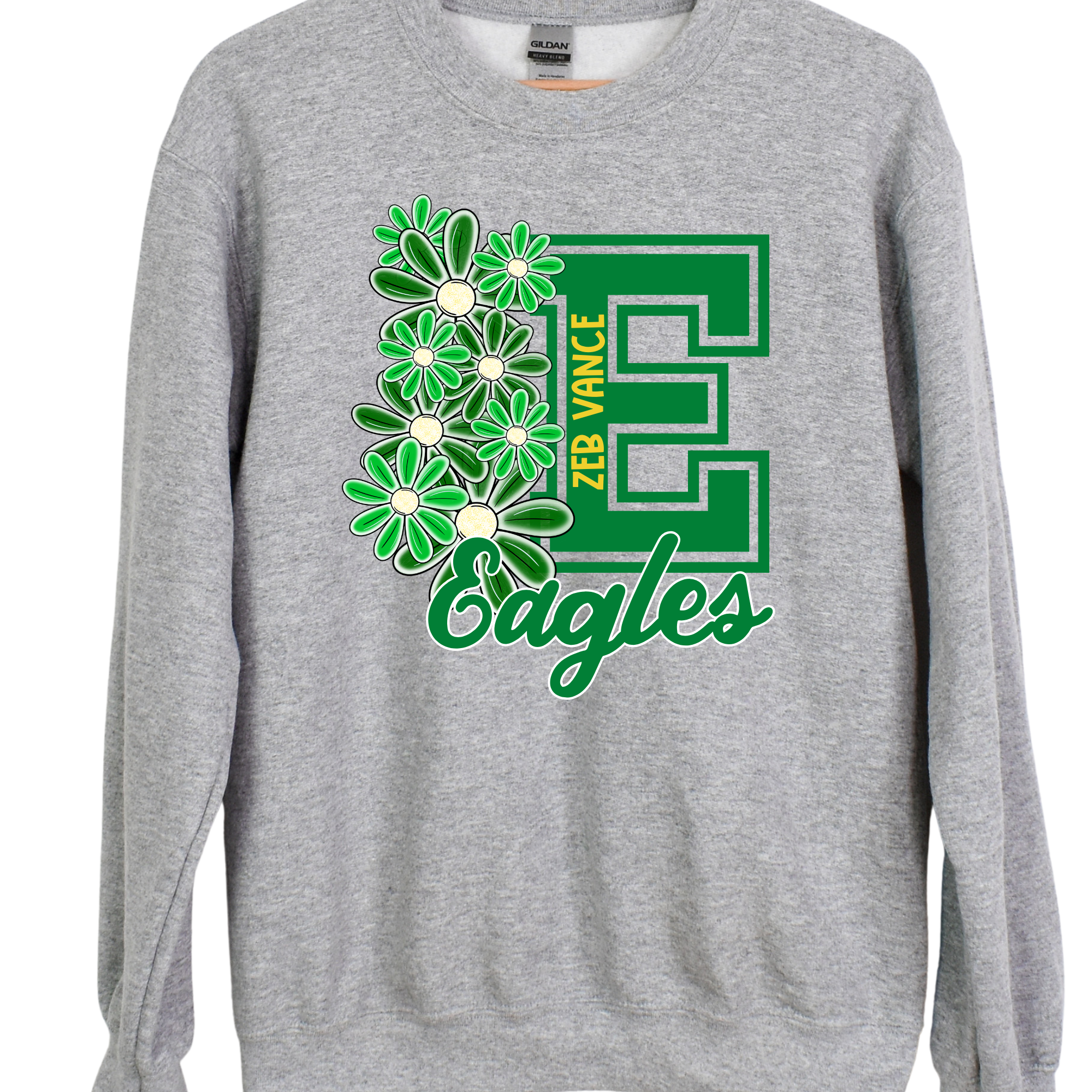 Floral Eagles- Grey SWEATSHIRT