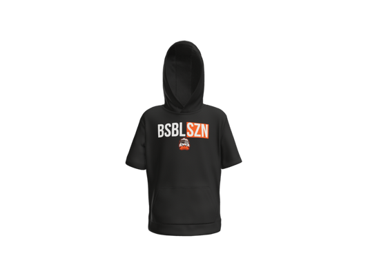BSBL SZN Sport-Tek® Youth Sport-Wick® Fleece Short Sleeve Hooded Pullover