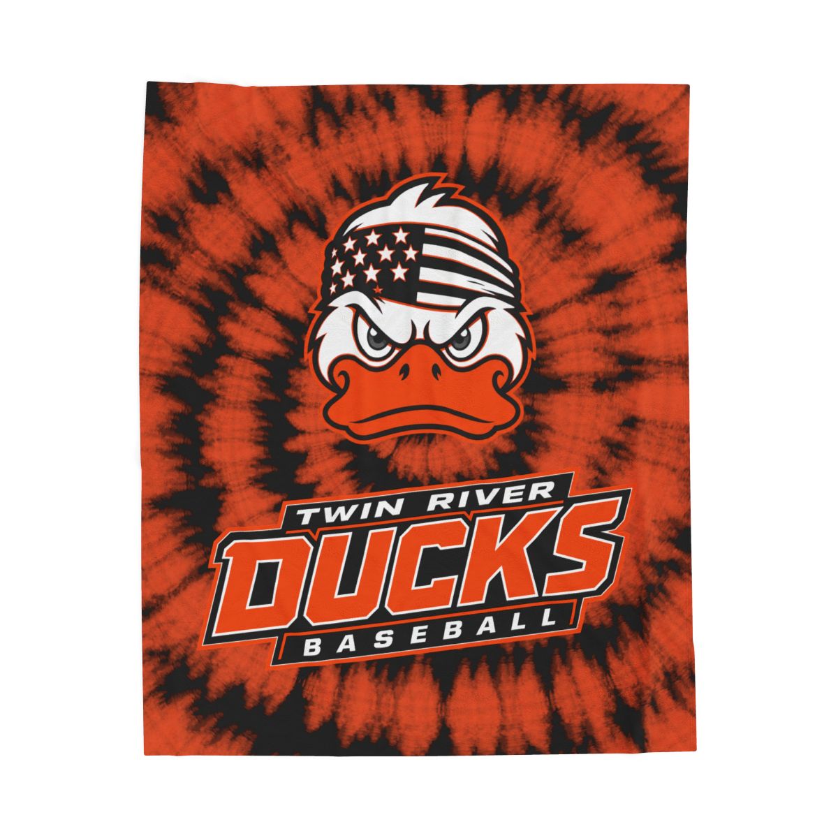 Tie Dye TR Ducks 50x60 Plush Blanket