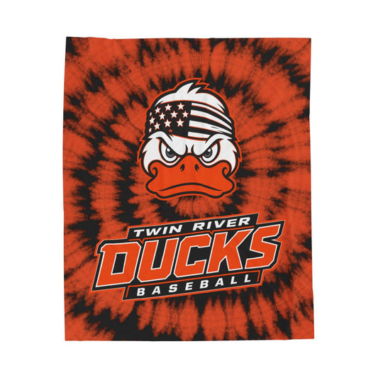 Tie Dye TR Ducks 50x60 Plush Blanket